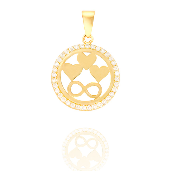 Zawieszka złota 585 Serca i Nieskończoność