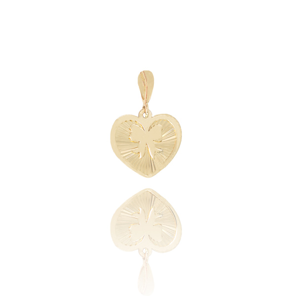 Zawieszka złota 585 Serce i Kokarda