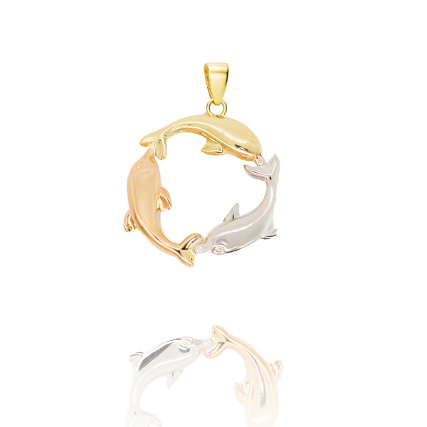 Zawieszka złota 585 Delfiny
