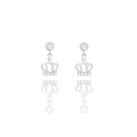 Kolczyki srebrne 925 z cyrkoniami Korony