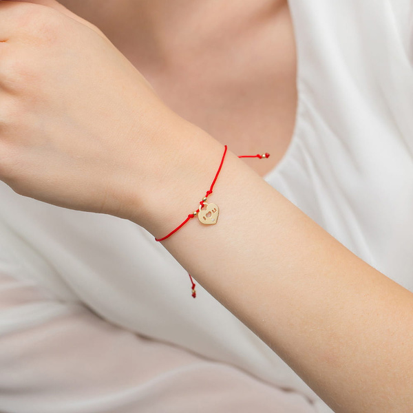 Bransoletka sznureczkowa złota z brylantami t-009 0,005ct