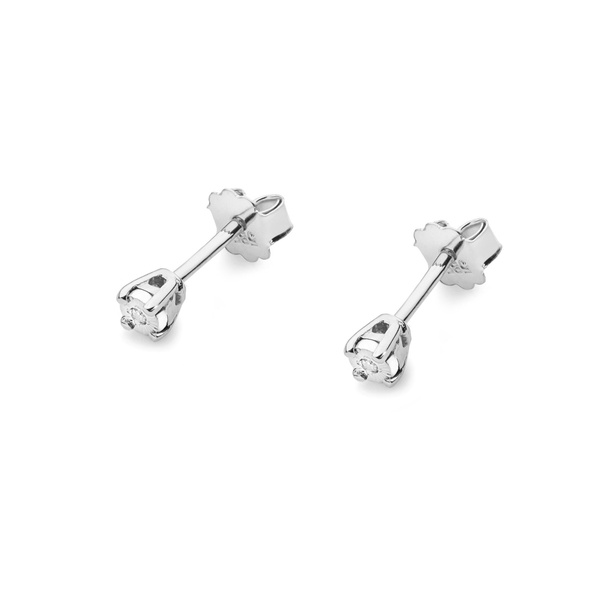 Kolczyki złote próby 0,585 z brylantami 0,01ct