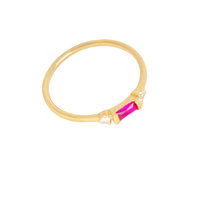 Pierścionek złoty 585 z cyrkoniami