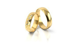 Obrączka ślubna złota model STJ304 brylanty