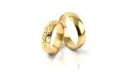 Obrączka ślubna złota model STJ306 brylant