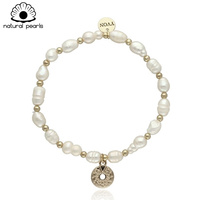 Biżuteria Yvon Bransoleta Perły naturalne