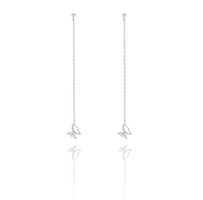 Kolczyki srebrne 925 z cyrkoniami wiszące Motyle