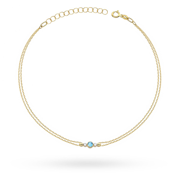 Bransoletka złota z brylantami t-005 topaz 0,15ct