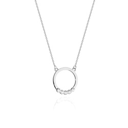 Naszyjnik Celebrytka kółlko z brylantami CT-20 0,045 ct