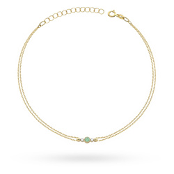 Bransoletka złota z brylantami t-005 szmaragd