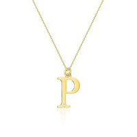 Naszyjnik złoty 585 Celebrytka mała literka P