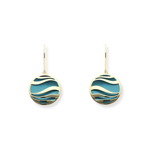 Kolczyki srebrne 925 ze złoceniem