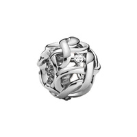 Biżuteria SayU Charms zawieszka Nieskończoność Infinity Diamonds brylant 0,03 ct białe złoto 0,585