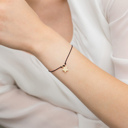 Bransoletka sznureczkowa złota z brylantami t-009 0,005ct