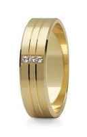 Obrączka ślubna złota model STJ206 brylant