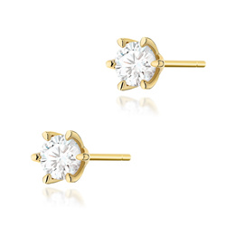 Kolczyki złote próby 0,585 z brylantami (2x1,00ct)