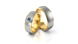 Obrączka ślubna złota model STJ242 bez kamieni