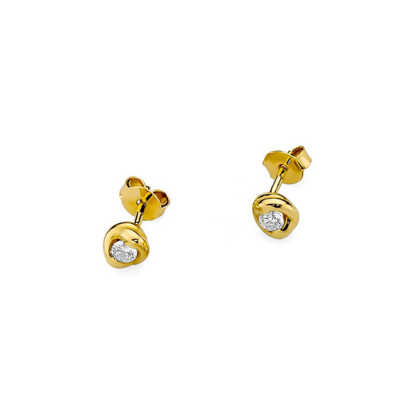 Kolczyki złote próby 0,585 z brylantami 0,20ct