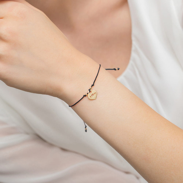 Bransoletka sznureczkowa złota z brylantami t-009 0,005ct