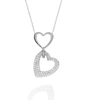Naszyjnik srebrny 925  Serca
