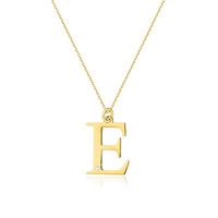 Naszyjnik złoty 585 Celebrytka mała literka E