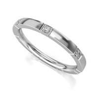 Obrączka ślubna model stj538 białe złoto 0,585 bez kamieni