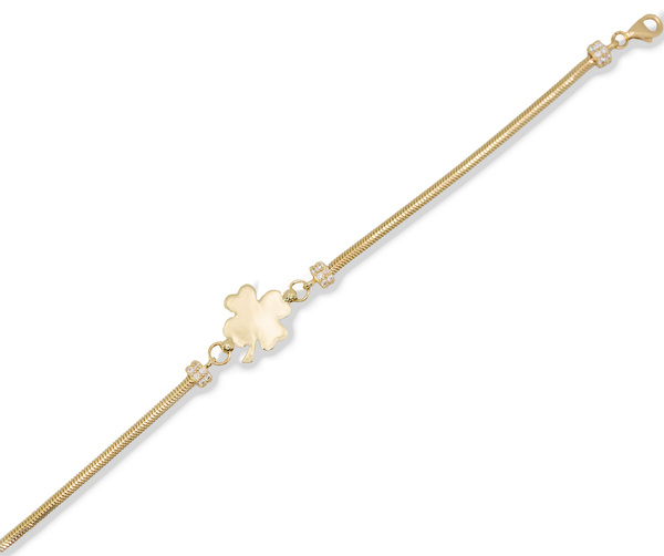 Bransoleta złota 585 Koniczyna