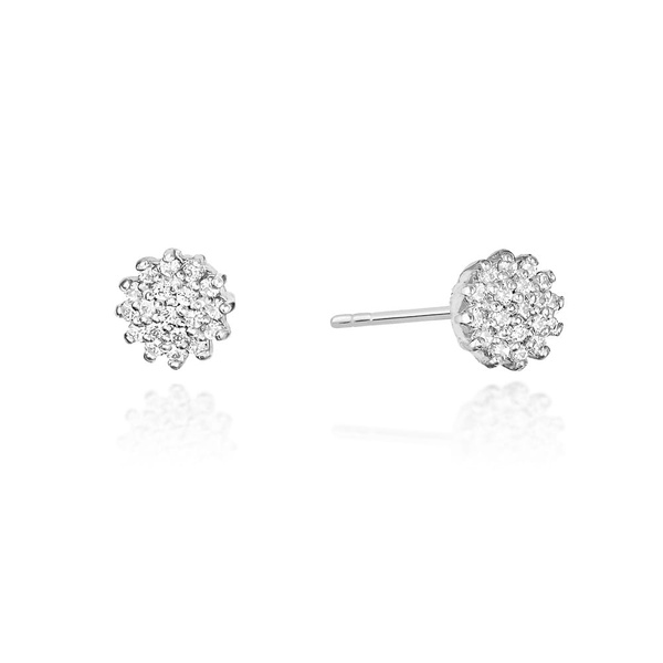 Kolczyki złote próby 0,585 z brylantami 0,20ct