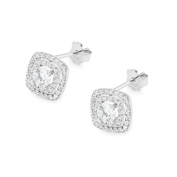 Kolczyki złote próby 0,585 z brylantami 0,60ct (2x0,30ct)