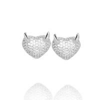 Kolczyki srebrne 925 z cyrkoniami Serca