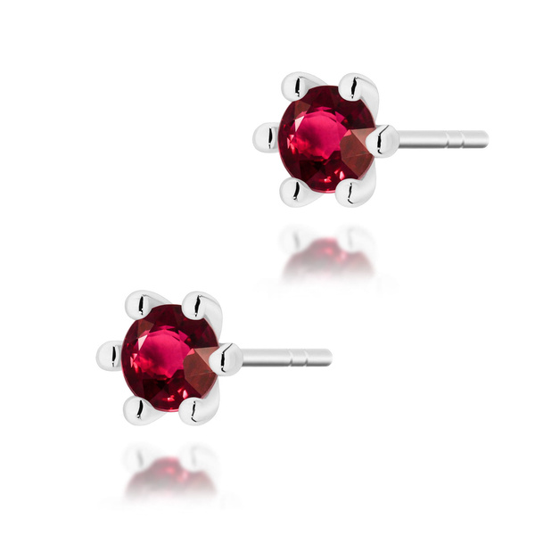 Kolczyki złote 585 T - 0222 Rubin 2 x 0,30ct