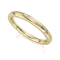 Obrączka ślubna model stj533 z brylantami 0,08 ct żółte złoto 0,585