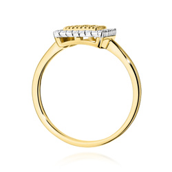 Pierścionek z żółtego złota z brylantem  T-0574 0,27CT