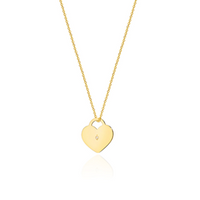 Naszyjnik Celebrytka kłódka z serduszkiem z brylantami CT-15 0,005ct