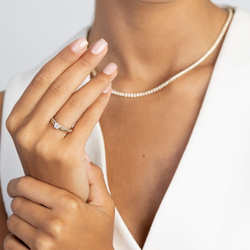 Pierścionek z żółtego złota Diament Laboratoryjny  T-0355 0,40CT