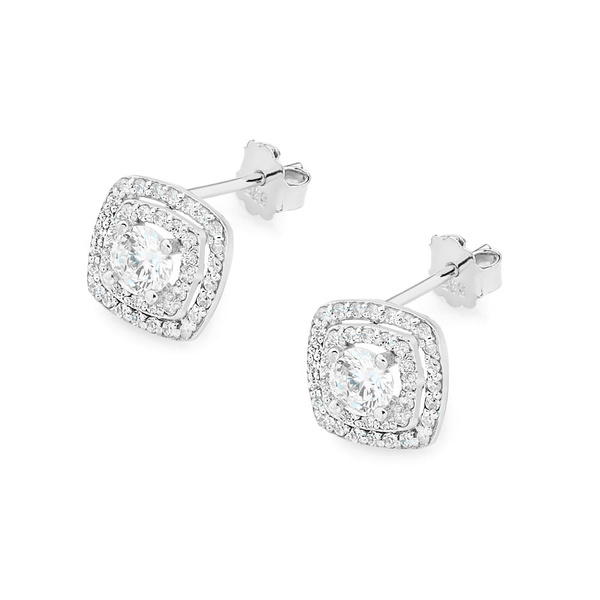 Kolczyki złote próby 0,585 z brylantami 0,60ct (2x0,30ct)