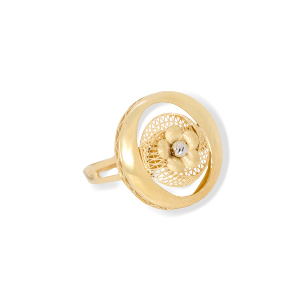 Pierścionek złoty 585 Kwiat