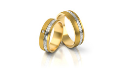 Obrączka ślubna złota model STJ203