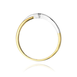 Pierścionek w żółtym złocie próby 585 model T-191 Brylanty 0,08