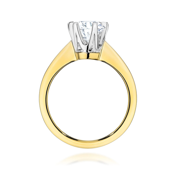 Pierścionek z żółtego złota Diament Laboratoryjny  T-0220 1,00CT