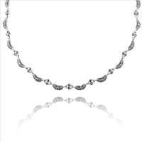 Naszyjnik srebrny 925 z markazytami