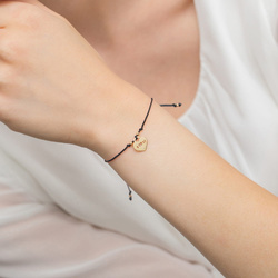 Bransoletka sznureczkowa złota z brylantami t-009 0,005ct