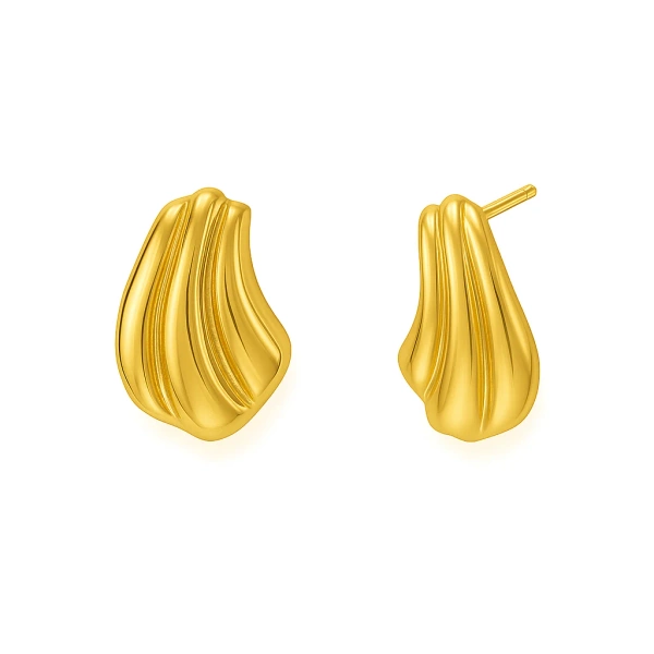 Kolczyki srebrne 925 ze złoceniem