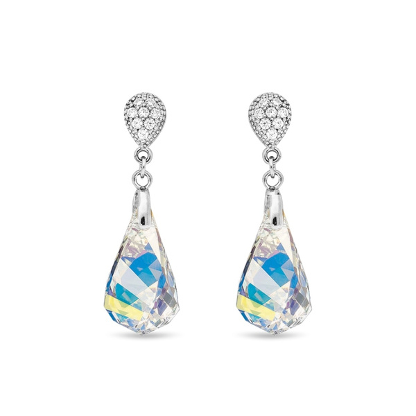 Kolczyki srebrne 925 z kryształami Swarovski