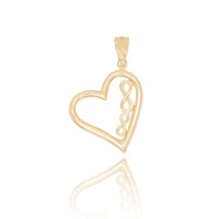Zawieszka złota 585 Serce i Nieskończoność