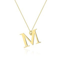 Naszyjnik Celebrytka CT-69  mała literka M