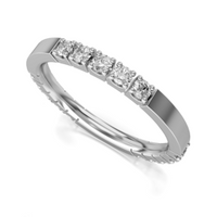 Obrączka ślubna model stj537 białe złoto 0,585 z cyrkoniami