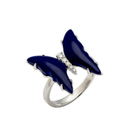 Pierścionek srebrny motyl