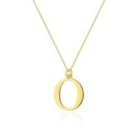 Naszyjnik złoty 585 Celebrytka mała literka O