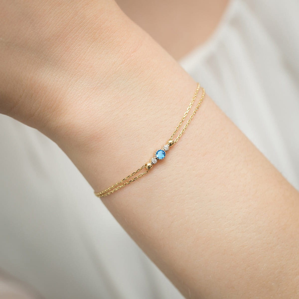 Bransoletka złota z brylantami t-005 topaz 0,15ct